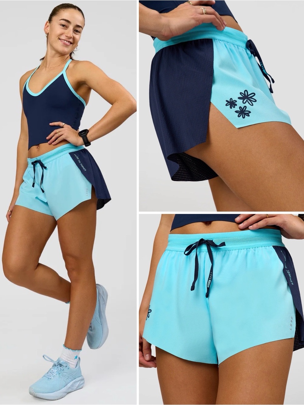 LSKD GG Accelerate 3" Mid-Rise Running Short Future Navy Baltic Sea NWT XS - Picture 2 of 14